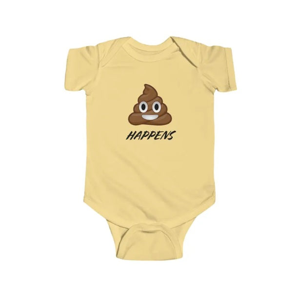 Poop Happens - Infant Jersey Bodysuit